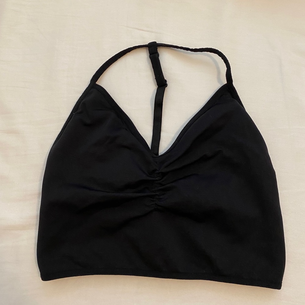Black Fabletics Seamless Sports Bra